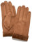Lolus Damen Handschuhe bequem elastisch Touchscreen warm gefüttert aufgeraut in Wildlederoptik – Thea (Dark Camel)