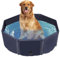DUOJIN Planschbecken für Hunde Faltbare Schwimmbecken Hundebadewanne PVC Hundepool Hundepool für Große & Kleine Hunde rutschfest Tragbar (120 * 30CM)