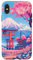 iPhone X/XS Anime Lofi Japanese Landscape Mount Fuji Torii Gate Case