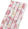 DIYASY Pink Christmas Wrapping Paper, 5 Styles Vintage Christmas Paper Xmas Present Wrapping Paper (17 Inches × 9.8 Feet - Single Pattern)