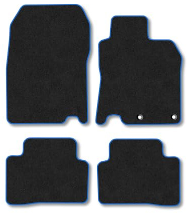 Nissan Qashqai (2014-2021) Carpet Car Mats | Blue Edge Trim Tailored Fit Floor Mats Full Coverage Protection Accessories Easy Clean Anti Slip Made in the UK