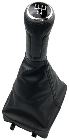 Auto Schaltknauf Für Polo 9N 9N2 GTI 2002-2009 5/6 für Geschwindigkeit Auto Schaltknauf Hebel(5 Black)
