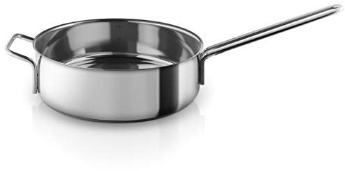 Eva Trio | Stainless Steel Sauteuse 24 cm |Ideal zum schnellen Braten und Sautieren. Durch die tiefen Seiten eignet sich die Sauteuse auch für die Zubereitung von Saucen und Eintöpfen | Polished steel