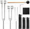 Asfrode Stimmgabel Therapie, 128 256 512Hz Stimmgabel Neurologie Aluminiumlegierung Stimmgabeln Hammer Set Angebot Genaue Frequenzgang mit Silikonhammer für Chakra- Klang- Therapie Anti-Stress
