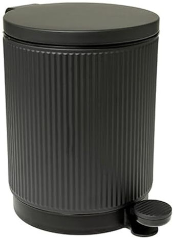 Paris Prix FIVE Simply Smart - Poubelle de Salle de Bain Onyx 5L Gris Ardoise