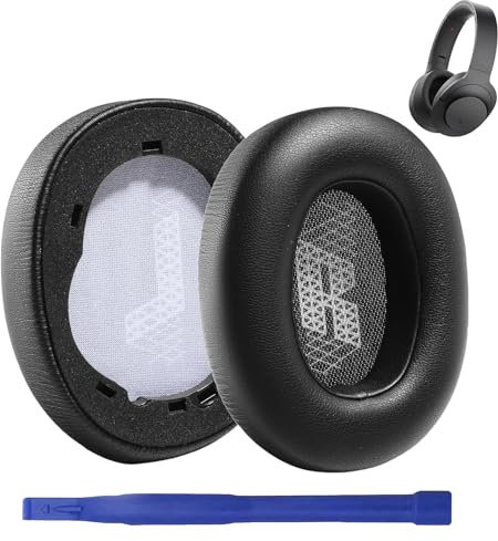 1 Paio Cuscinetti Auricolari di Ricambio per cuffie JBL E65 (E65BTNC)/Live 650 (650NC 650BTNC)/Live 660 (660NC 660BTNC)/Duet NC, Padiglioni con Pelle Proteica Morbida