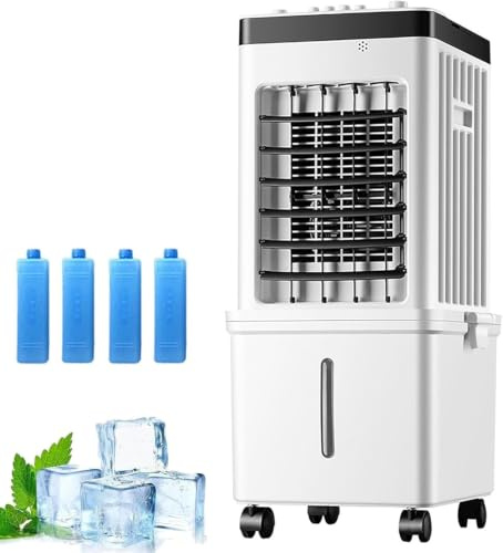 SXXAZLDP Ventless Portable Air Conditioners, 3-in-1 Room Cooler with, Remote Control, 15L Water Tank, 3 Speeds, 7.5H Timer, Conditioning Unit for Home, Bedroom & Office Mechanical Type