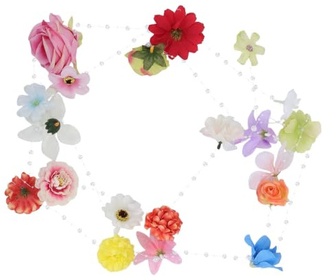 FELTECHELECTR Extra Konstgjord Blomstergirlang med Blandade Blommor Realistisk Silkespelare för Bröllopsbåge Balkong och Festdekoration Väderbeständig Väggdekoration för Inomhus stil