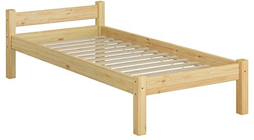 Erst-Holz® Einzelbett Gästebett Jugendbett Kiefer Natur 80x200 Futonbett Massivholz Rollrost 60.36-08