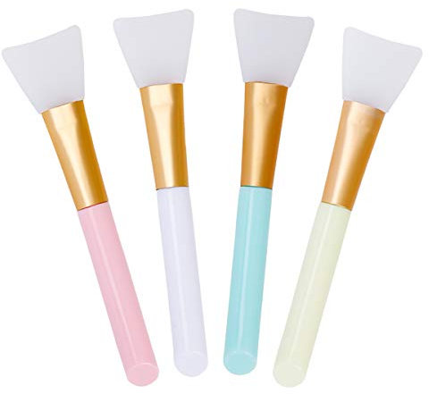 Pennello Maschera Viso Applicatori Cosmetici in Silicone Senza Punta Maschera Strumento di Bellezza Morbido 4Pcs