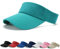 BLURBE Sun Visor Cap - Women Ponytail Baseball Cap, Sport Outdoor Plain Visor Hat, Adjustable Twill Golf Tennis Hats Green