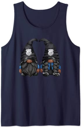 Best Police Office Couple Afro-amerikanische Polizei Gartenzwerg Tank Top