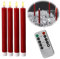 LS-LebenStil 3D Stabkerze Rot 24,5cm Echtwachs 4´er Set Timer bewegliche Kerzen Flamme