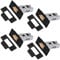 XFORT Tubular Latch, Matt Black, Tubular Door Latch for Internal Wooden Doors, (4 Pack, 75mm)