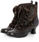 Ruby Shoo Beth - Stivale vittoriano con tacco medio con lacci viola/neri, bronzo, 38 EU