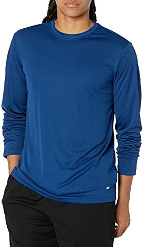 Amazon Essentials Men's Performance Tech Long-Sleeve T-Shirt, Navy, XXL Plus