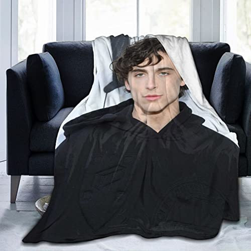 Timothée Schauspieler Chalamet Überwurfdecke, ultraweiches Flanell-Fleece, leichte Überwurfdecke, warme Klimaanlage, Decke für Couch, Sofa, Bett, 152 x 127 cm