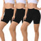 FALARY Damen 3er Pack Anti Scheuern Kurze Leggings SommerRadlerhose Damen Slipshort Höschen Yoga, Fitness Hotpants,Täglich Tragen Schwarz XL