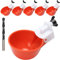 6 Stück Hühnertränke, Automatische Geflügeltränke DIY Hühnerwasserbecher Hühnerwasserspender Set mit Bohrer für Huhn, Ente, Gans, Truthahne, Wachtel
