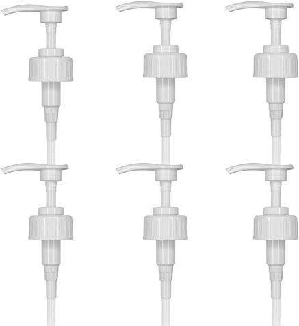 5 Litre Pump Dispenser Pelican Dispenser Pump for 5 Litre Container - 4ml Dose Ideal for Shampoo, Alcohol, Oils etc 38mm Ideal for Hand Sanitiser, Soap, Shampoo. (6 Pumps + Dip Tubes)