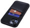 Dockem Genuine Leather Card Case for iPhone 15 Plus with Built-in Metal Plate for Magnetic Mounting, Stitched-on Wallet with 2 Credit Card Pockets (Black, M2GL)