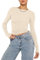 OYIGELZ Long Sleeve Shirt Women's Basic T-Shirt Crop Top Y2K Slim Fit Casual Tee Tops(Apricot-d,M)