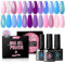 UR SUGAR UV Nagellack Sommerfarben, 12Farben Gel Nagellack Rosa Lila Glitzer Süss Süßigkeiten Schellac Nagellacks UV Farbgel für Den Frühlingsfarben für Nägel Soak Off