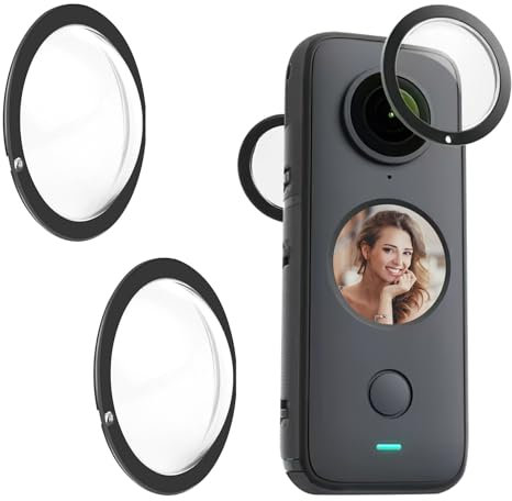 Dual Lens Guards für Insta360 One X2 PC, Doppelter Objektivschutz für ONE X2, Wesentliches Zubehör für Panorama-Action-Kamera – Sicherheit und Klarheit