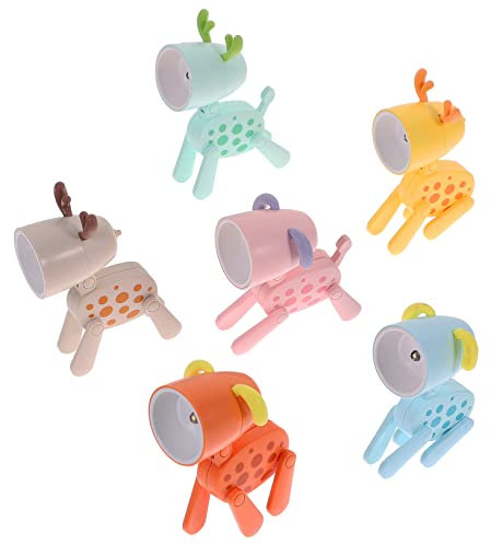 OSALADI 6 Stück Faltbare Tierlampe Nachtlichtlampe Warmes Nachtlicht Kinderzimmer Nachtlampe Dekorative Nachtlichter Zimmer Einzigartiges Nachtlicht Nachtlampe Für Schlafzimmer Kreatives