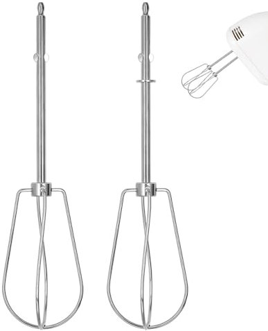 Piuluvor® 2 Stück Rührbesen für Handmixer Ersatz 304 Edelstahl Schneebesen Zubehör, Rührstäbe für Handmixer, Schlagbesen Handrührer für Küchenmaschine
