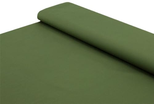 Baumwoll Stoff 100% Baumwolle uni armygrün - Meterware ab 25 cm x 150 cm - Stoff zum Nähen