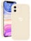 Micoden for iPhone 11 Case Cute Girls Silicone Shockproof Protective Bumper Case with Love Heart Pattern Design for iPhone 11-Cream