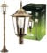 Lumiled Wegeleuchte Vintage Außenleuchte Außenstehleuchte 230V 1m Höhe Laterna Standlampe Aluminium Braun Gold Glas Wasserdicht für alle E27 Leuchtmittel Outdoor Garten Retro Gartenlampe