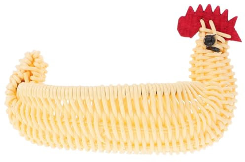 BESPORTBLE Aufbewahrungskorb Hühnereierkorb Picknick Obstkorb Hühnerförmiger Obstkorb Dekorativer Korb Theken Eierkorb Figur Wohnkultur Eiersammelkorb Beige Abs Wiederverwendbar