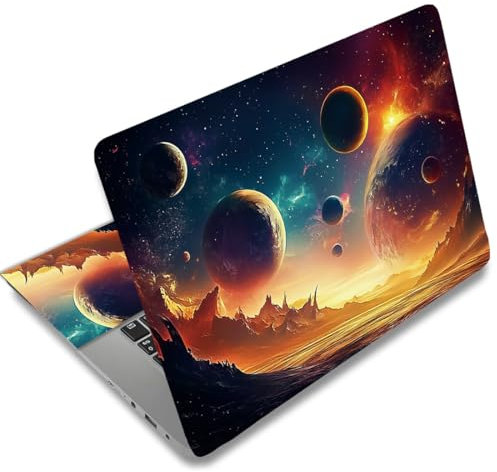 SUPERDANT Laptop Skin Schutz Laptop Skin Aufkleber Art Schutz Universell Wiederverwendbar Personalisierbar Laptops Folie Notebook Skins Aufkleber Für Notebooks Passend Für 12-15.6 Zoll Sci Fi Planet