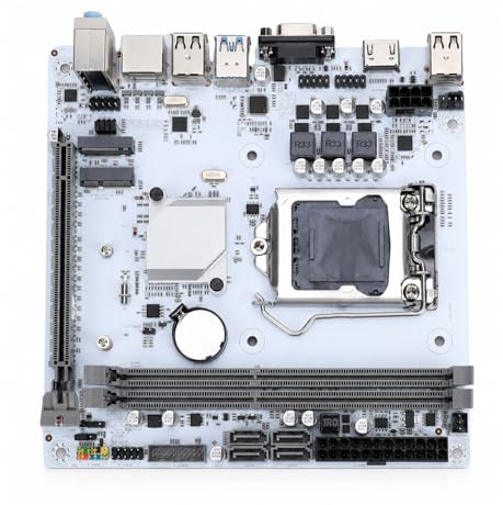 Plyisty B75 ITX-Motherboard, 16 GB DDR3 RAM, LGA1155 PC-Gaming-Motherboard Unterstützt M.2 NVMe-Steckplätze, SATA 3.0, PCI Express 16x, USB 3.0-Mining-Karten