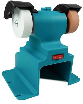 Polier- und Schleifmaschine, Elektrischer 200-W-Akku-Elektro-Tischschleifer For 18-V-Batterie-Stift, Doppelschleifer, Polier- Und Schleifsteinmesser