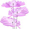 SUNPLAY Sonnenfänger - Palmen-Blatt Set - 3X Lila- Ø 20 cm Durchmesser + Schwingstäbe