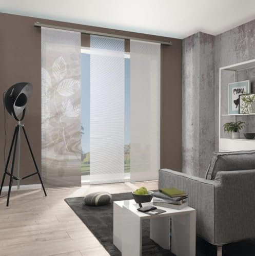 VISION S 3er-Set Schiebegardine TOUPILLON