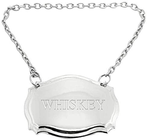 Giftshop UK Whiskey Engraved Silver Decanter Label
