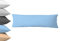 Kopfkissenbezug 40x145cm, Seitenschläferkissen, Serie Jasmin, Delphinblau, 40 x 145cm, 100% Baumwolle