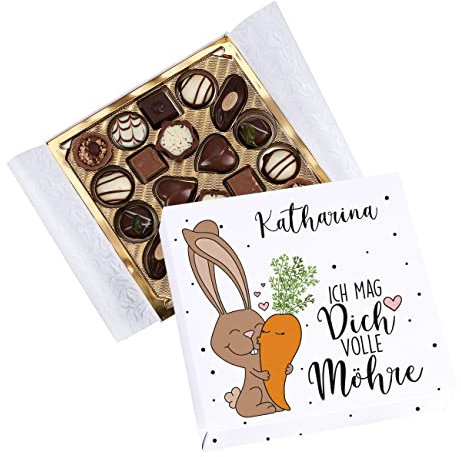 Herz & Heim® Lindt Pralinen zu Ostern -Ich mag dich volle Möhre- personalisiert