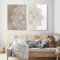 HMXQLW Leinwandbilder Mandala Yoga Bilder, Floral Abstrakte Bild Wohnzimmer Wandkunst Poster, Schlafzimmer Wohnzimmer Wandbilder Malerei Dekoration 2er Kein Rahmen (20X30CM,Beige)
