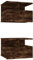 vidaXL 2X Tables de Chevet Flottantes Murales Tables de Nuit Armoires de Chevet Armoires de Lit Meubles de Chambre Intérieur Chêne Fumé 40x31x27 cm