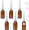 Furuising 6Pcs Nasal Spray Bottle 20ml, Glass Direct Spray Container, Empty Nasal Sprayer, Refillable Nose Mist Sprayer with Nozzles Funnels and Label for Water, Saline Solution, Perfume
