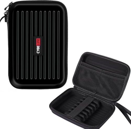 CyeeLife-dartpfeile Tasche für 6 Dartpfeile Softdarts und Steeldarts,Dart case Tragetasche Zubehör,Schwarz