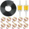 Laixin 1/4 Benzinschlauch Kit - 2 Meter Ø 6mm Kraftstoffleitung + 2 Stück 6mm / 8mm Benzinfilter + 10 Stück Schlauchschellen für Auto Motorrad Roller