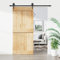 Gecheer Porta Scorrevole con Set Hardware,Porta del Granaio,Porta Scorrevole in Legno,Porta Scorrevole Interna,90x210 cm Tipo 21,Legno Massello Pino