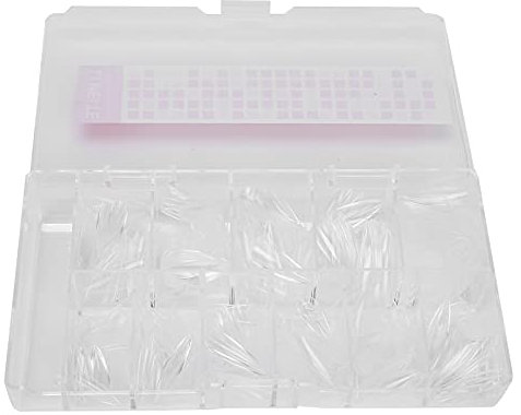 Nail Tips, 500PCS Nail Tips Full Cover Stiletto Nail Tips Clear Stiletto Long Fake Nails Canoe Tips for Nail Salons DIY Nail Art
