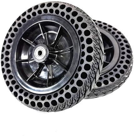 Paar 8 x 2 (200 x 50) Ersatz-Vorderräder für Rollstühle, Nicht aufblasbare, rutschfeste Rollstuhlräder mit Wabenstruktur und 5/16 Zoll (8 mm) Lager für die meisten Elektrorollstühle